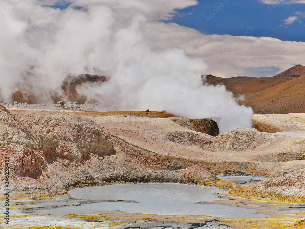 Geysers Sol de Manana in Bolivia