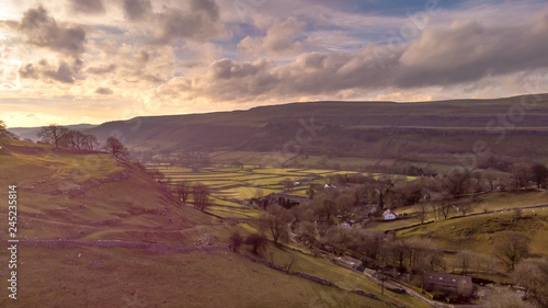 Aerial Welch hills view