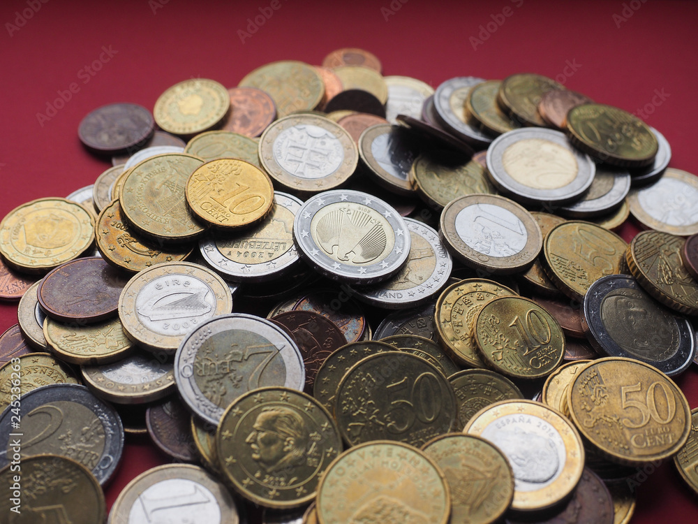 Euro coins, European Union