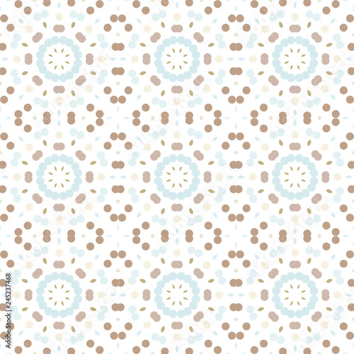 Seamless abstract pattern background with a variety of colored circles.