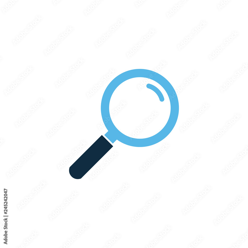 magnifying glass icon, search concept, vector illustration isolated on white background. magnifying glass icon, search concept, vector illustration isolated on white background.