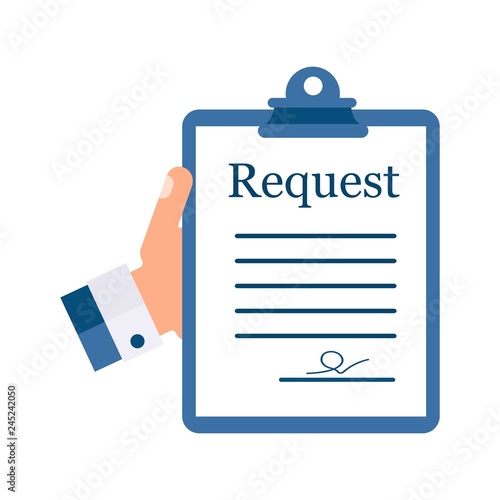 Information request. Vector image isolated on white background.