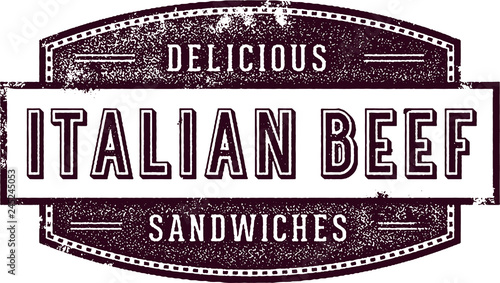 Chicago Style Italian Beef Sandwich Sign