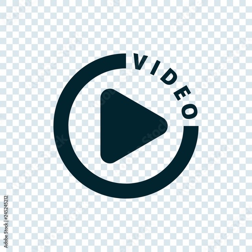Play Video Button illustration Transparent Vector background