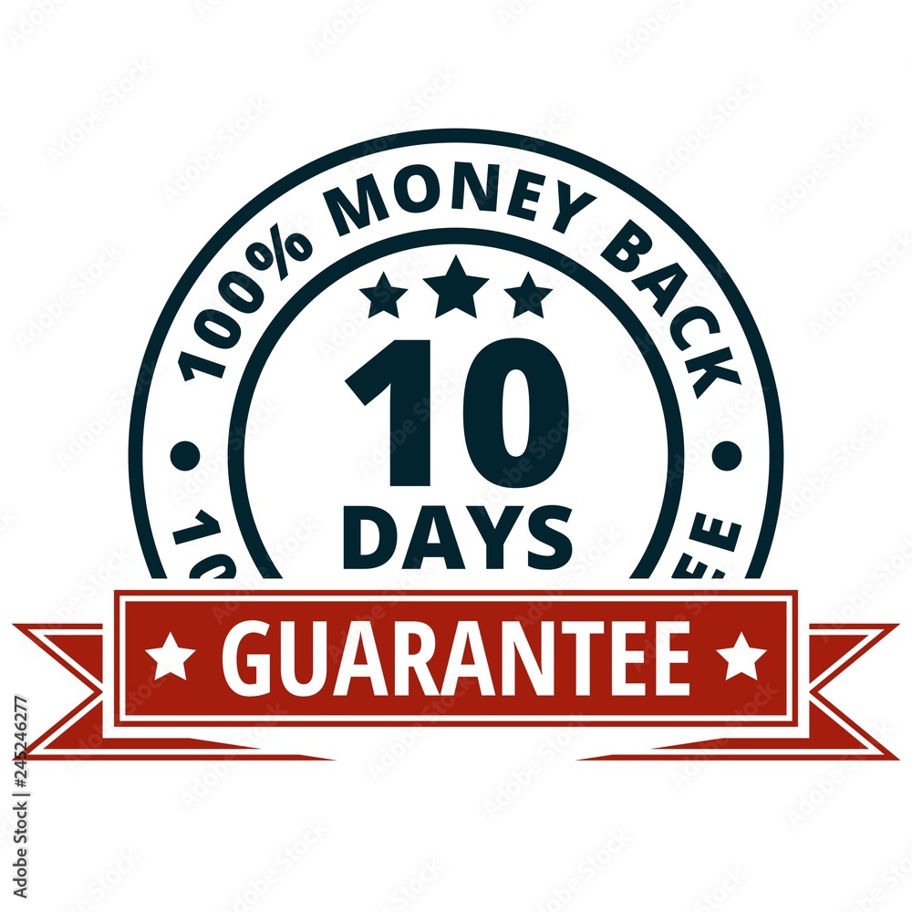 Fototapeta premium 10 Days Money Back illustration;