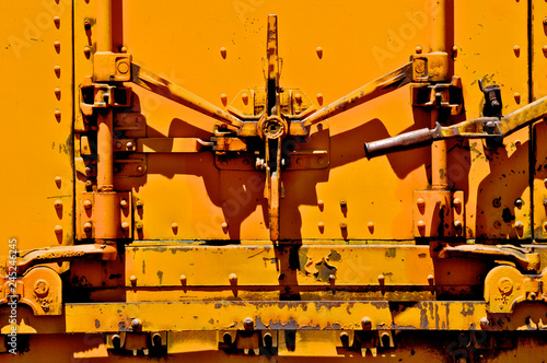 Locking mechanism on Rail Boxcar Door, Portola, California  photo