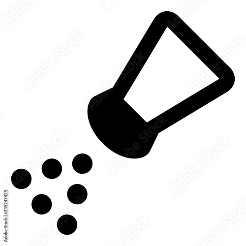 Salt Shaker Sodium Vector Icon.eps