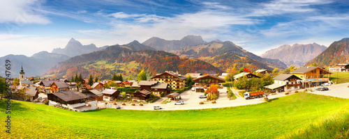 Chamonix village for skiers