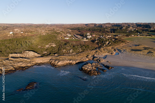 Beach from the air photo