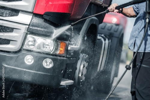 Semi Truck Pressure Washing photo