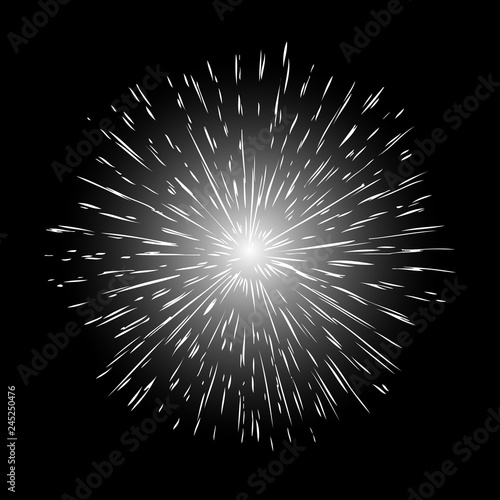 Rays of halo light and catholic rays isolated on black. Art tattoo reference template. Silver symbol of religion pride and glory. Angel and saints ring nimbus. Vector.