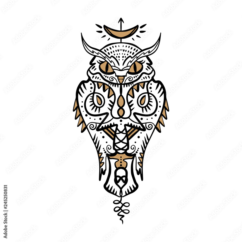 Stroker Tattoo Bangkok - First session, Owl on chest. Artist: Kan  เดินเส้นรอบแรก👇👌 #line #outline #blackline #linetattoo #chest #owltattoo # tattoos #ekkamai #bangkoktattoo #tattoostudio #japanesetattooer | Facebook