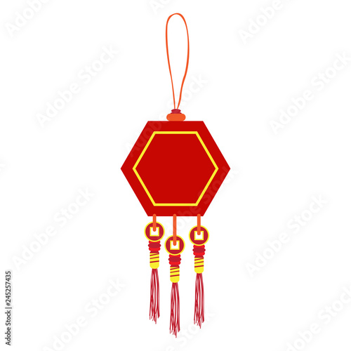 Isolated chinese lamp image. Vector illustration design