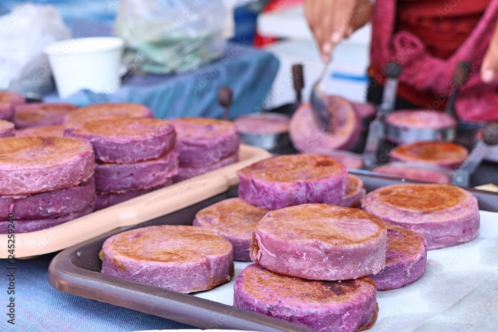 Purple sweet potato at street food