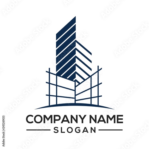 Building construction design to be used as a logo icon template for business constructors and more.