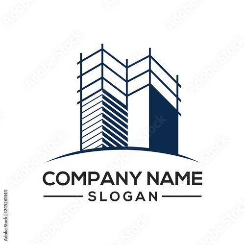 Building construction design to be used as a logo icon template for business constructors and more.