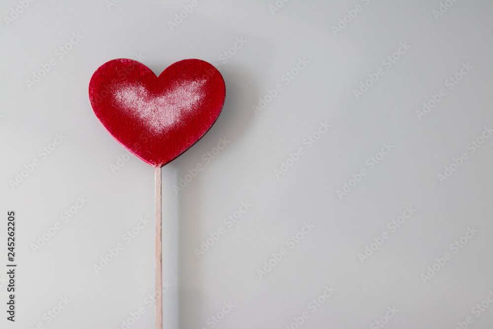 red heart on a white background. celebration. Valentine's Day