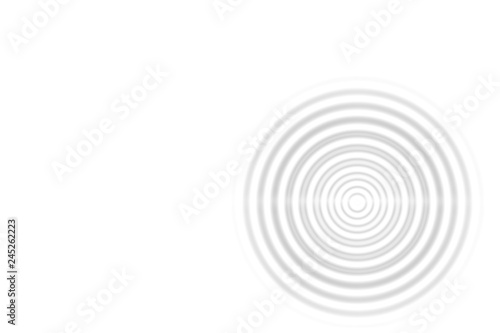 Abstract gray rings sound waves oscillating on white background