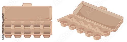 Set of egg in carton