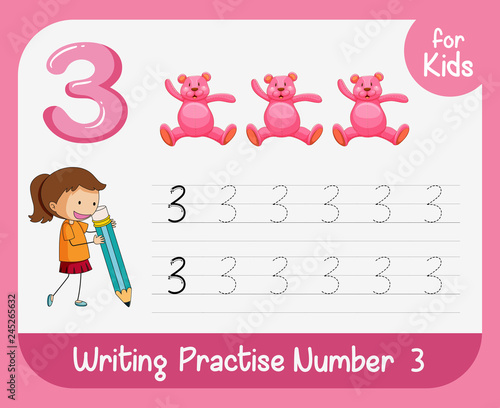 Number three tracing alphabet worksheets