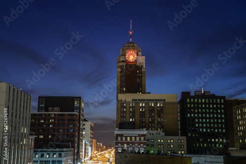 Downtown Lansing Michigan Skyline at Sunset - Boji Tower
