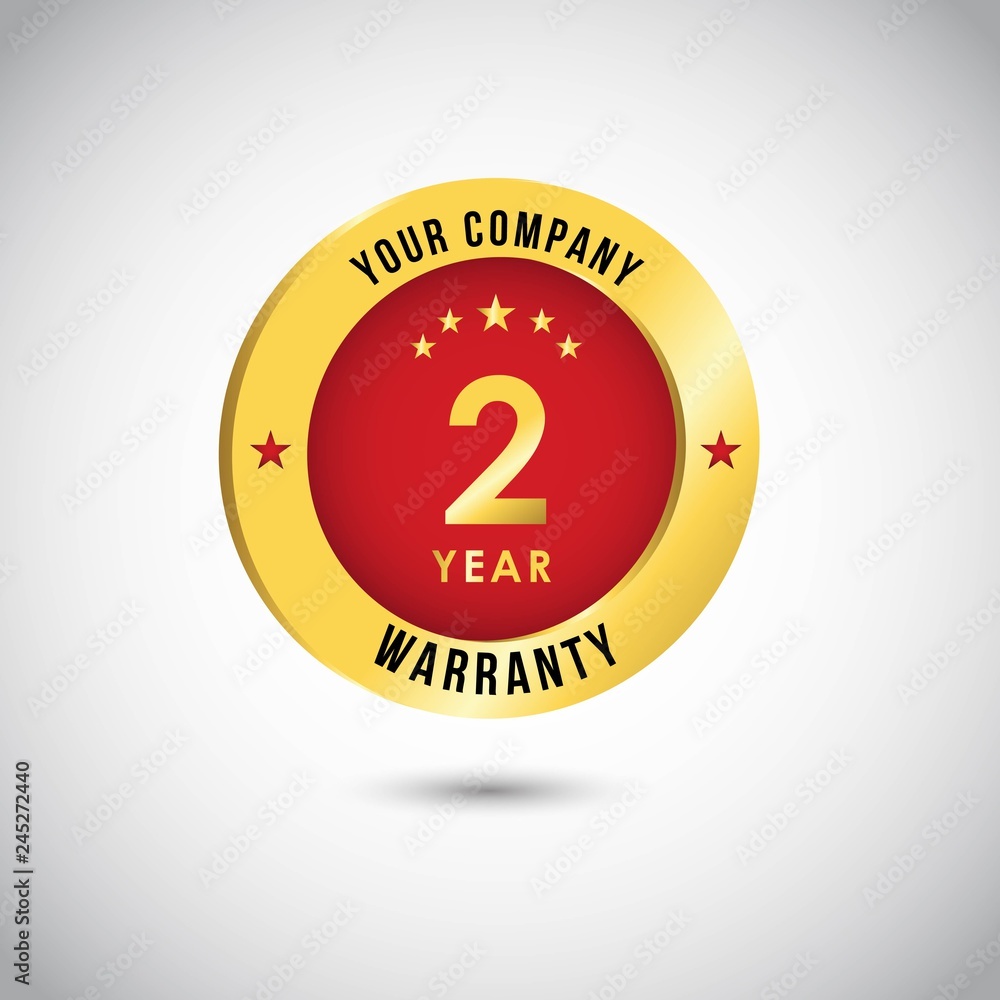2 Year Warranty Vector Template Design Illustration 2 Year Warranty Vector Template Design Illustration