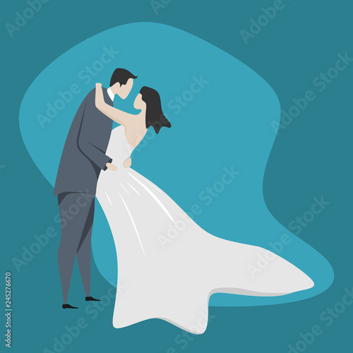 Cute couple character vecto...