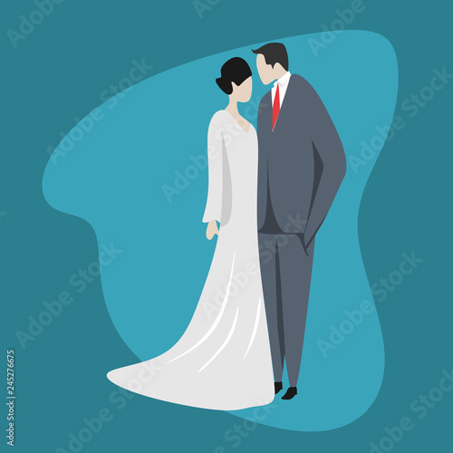 Cute couple character vecto...