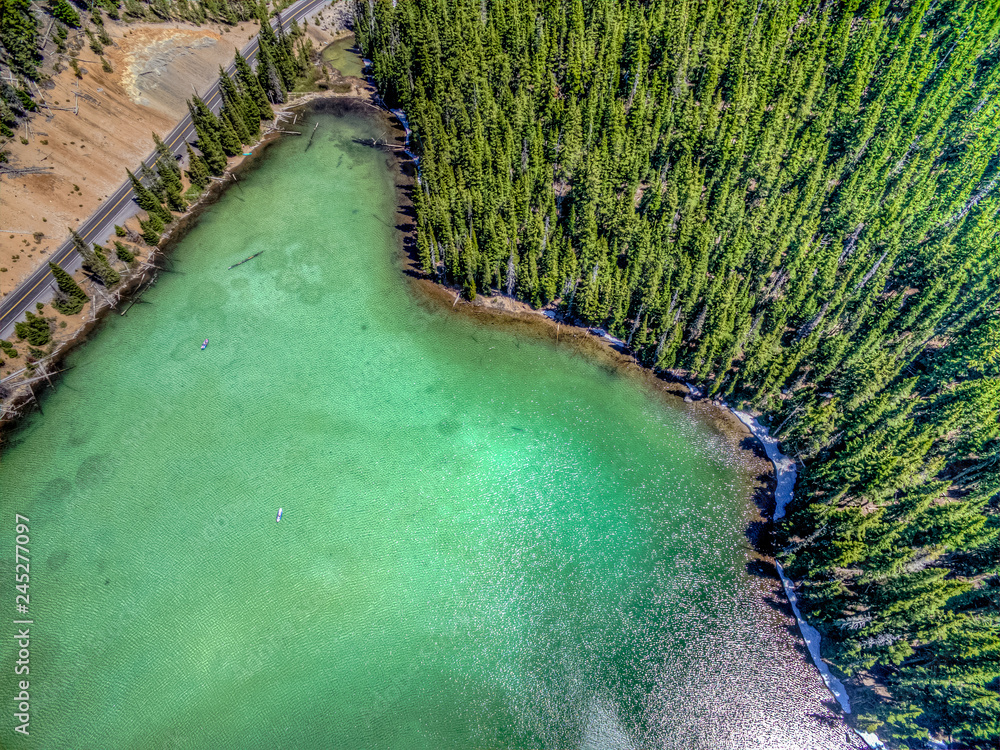 Amazing Drone views of Devils Lake in Oregon, just outside of Bend.