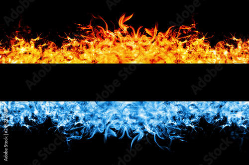 Red and blue fire frame.