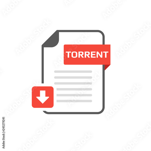 Download Torrent File Format Extension Icon Stock Vector Adobe Stock