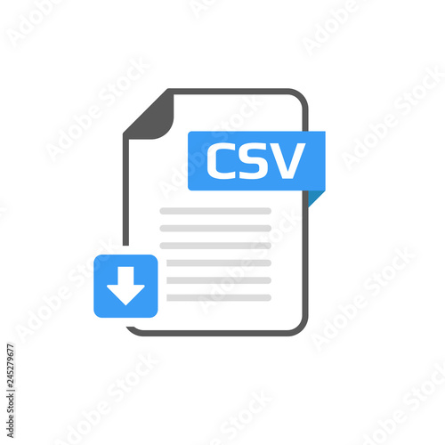 Download CSV file format, extension icon