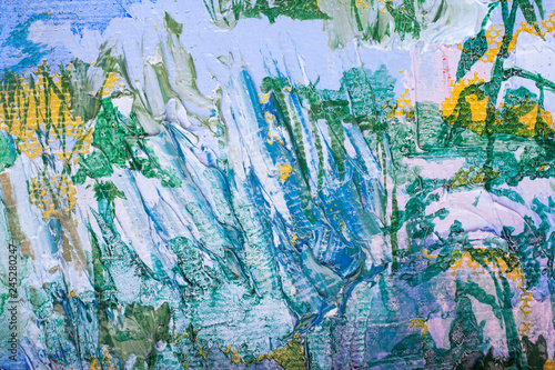 Artyści nafciani malują stubarwnego zbliżenie abstrakta tło