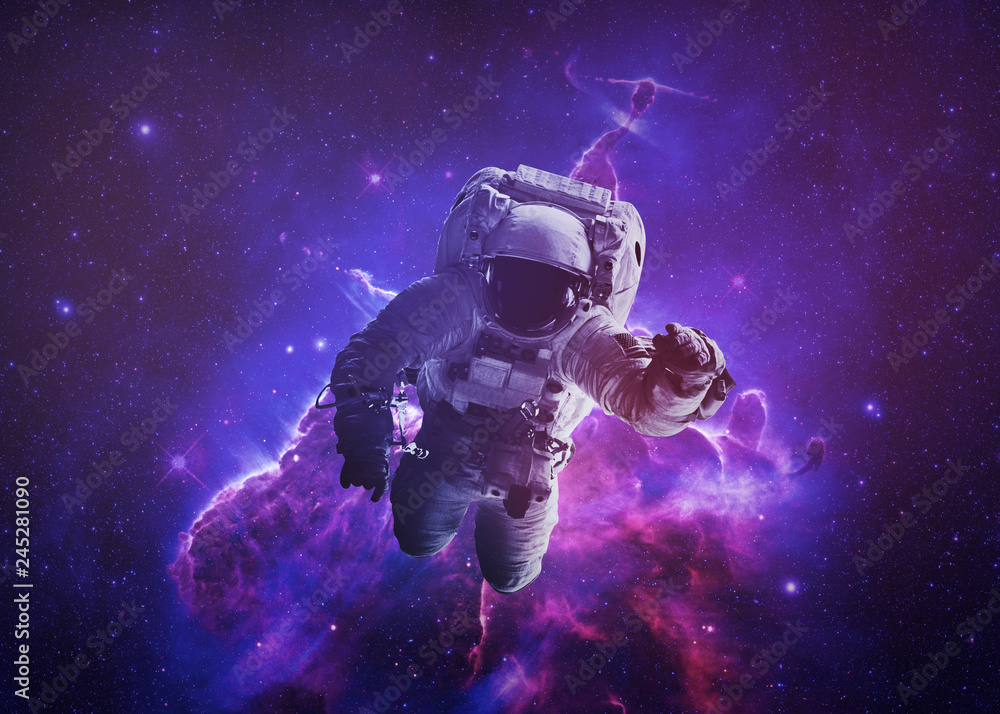 Astronaut Afloat - Elements of this Image Furnished by nASA