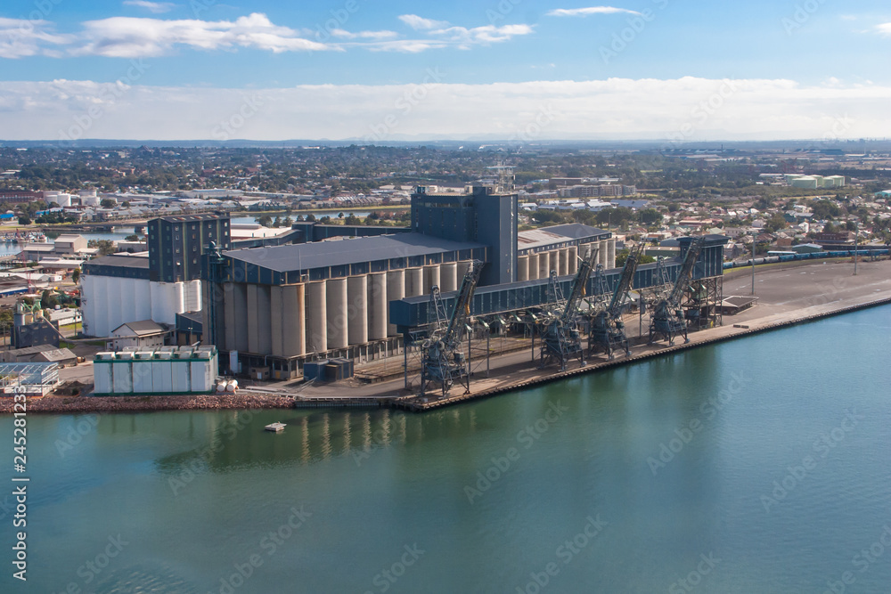 Grain Loading Facility - Newcastle Australia. Newcastle is well known for its coal export however also transports other commodities such as grain.