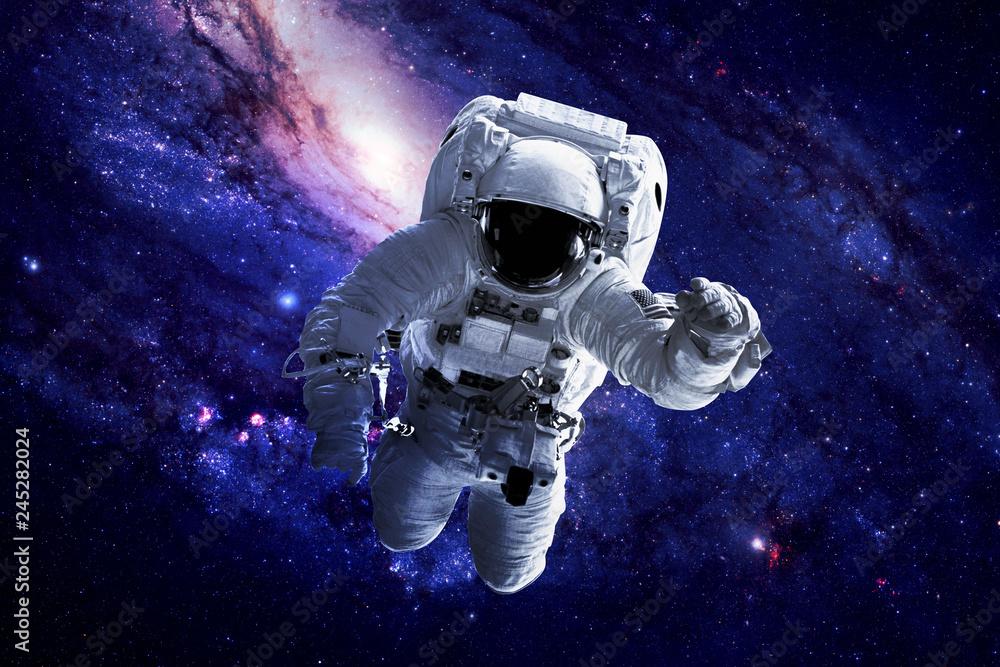 Fototapeta premium Astronaut in Space - Elements of this Image Furnished by NASA