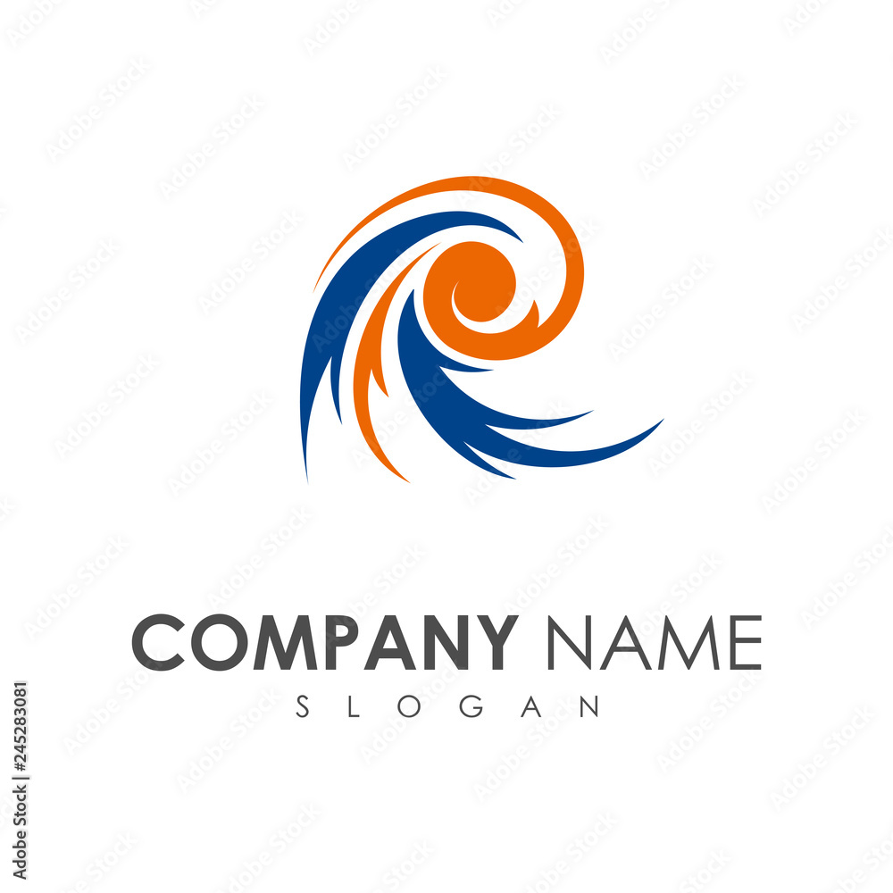 wave letter r logo design wave letter r logo design