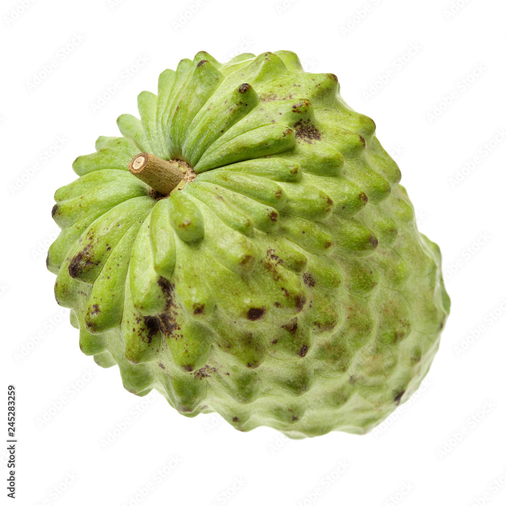 Custard apple isolated on white background,annona Custard apple isolated on white background,annona