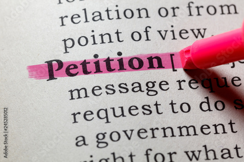 definition of petition photo