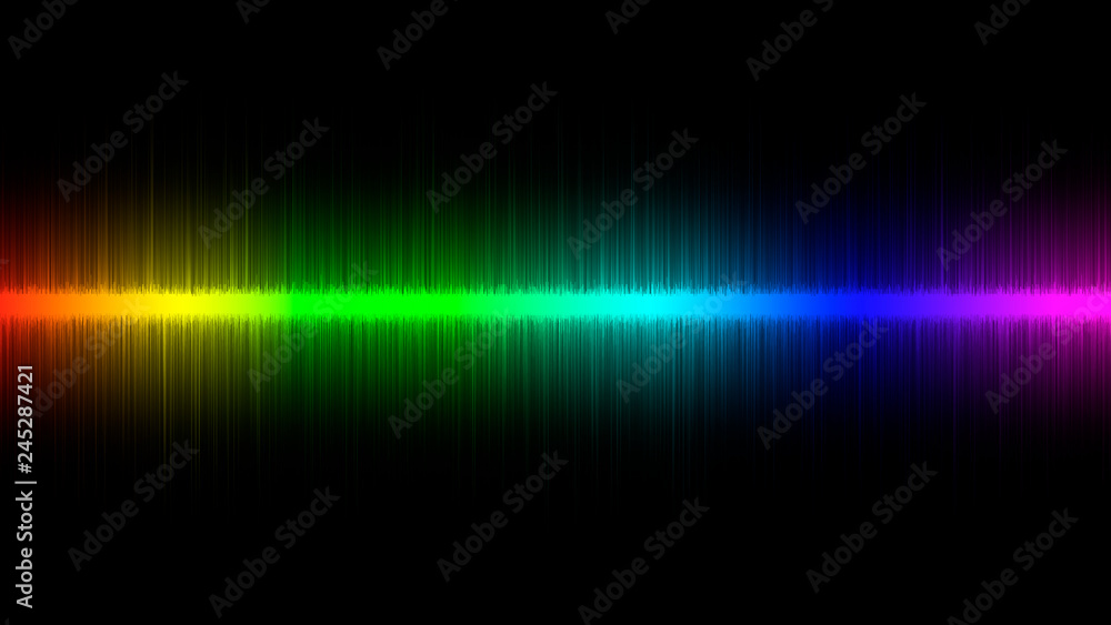 Abstract horizontal sound line equalizer background. Music wave effect lines. Colorful line 
