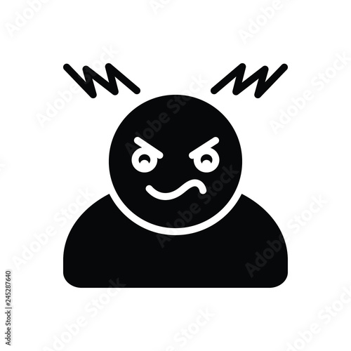 Black solid icon for hot