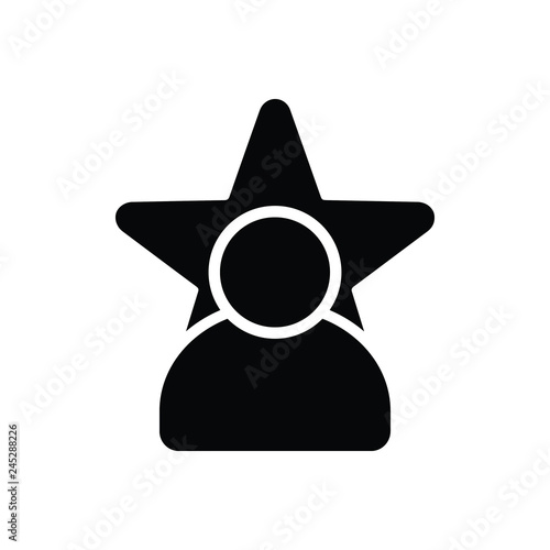Black solid icon for celebrity 