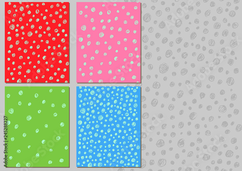 手書きの素材　背景　装飾　水玉