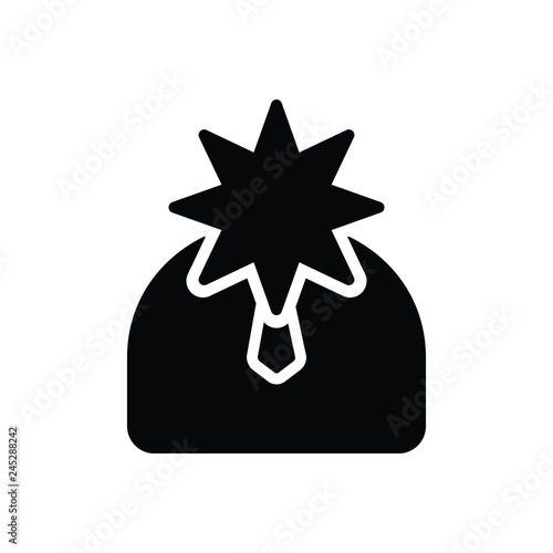 Black solid icon for celebrity 