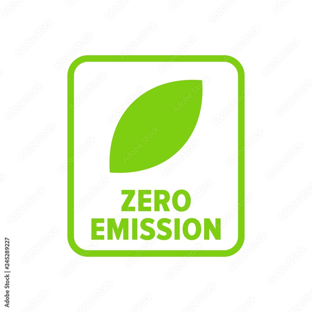 Zero emission symbol Vector Stock Illustration Adobe Stock
