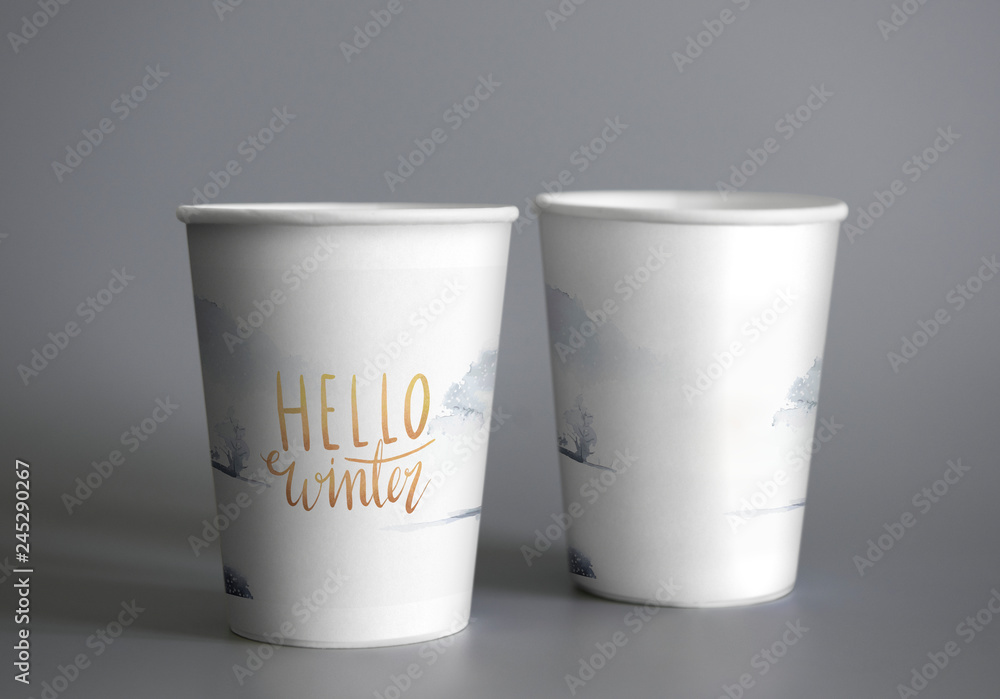 Fotografie Winter season typography design mockup