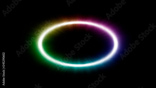 Abstract circle lighting in space