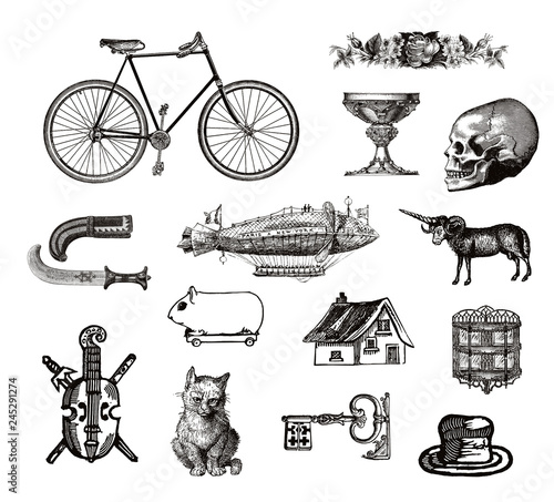 Vintage Victorian objects collection photo