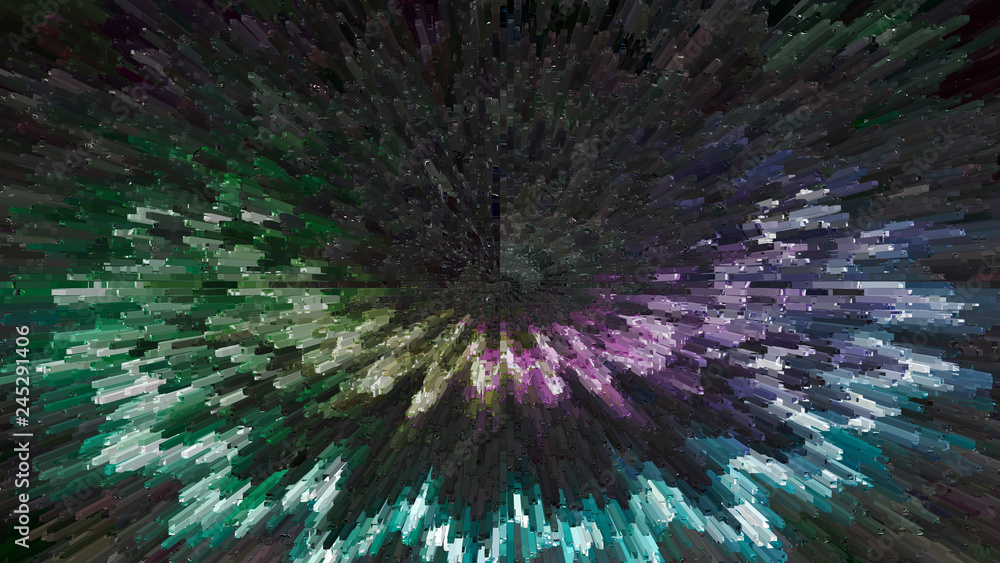 Fototapeta premium Abstract energy explosion backdrop. Colorful background