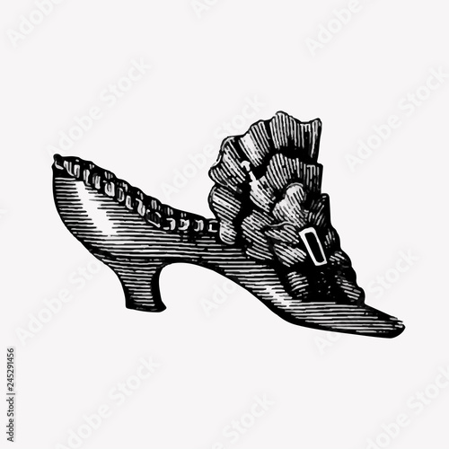 Vintage shoe design illustration